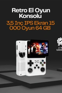 Retro El Konsolu 64 GB – 15.000 Oyun, Geniş Platform Desteği, 3.5” IPS Ekran