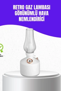 Retro Gaz Lambası Görünümlü Ledli Buhar Püskürtücü Aroma Difüzör