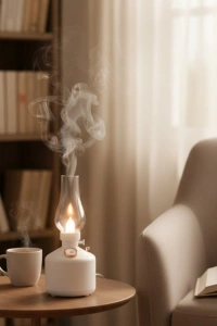 Retro LED Işıklı 1200 mAh Şarjlı Aroma Difüzörü 280 ml Su Kapasiteli