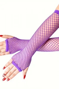 Retro Mor File Parmaksız Eldiven 26 cm