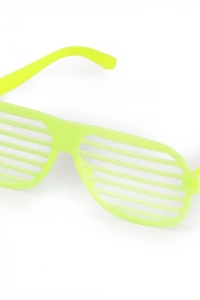 Retro Neon Fosforlu Panjur Gözlük - 12 Adet