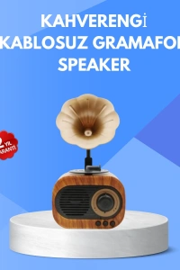 Retro Tasarımlı Mini Bluetooth Hoparlör ve FM Radyo Çoklu Medya