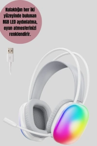 RGB Aydınlatmalı Kablosuz Bluetooth  Kulaklığı