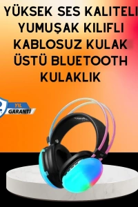 RGB Aydınlatmalı Kablosuz Bluetooth Kulaklığı
