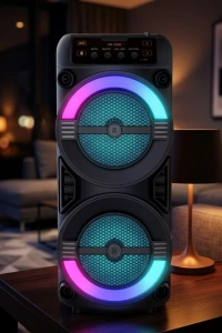RGB Işıklı Bluetooth Hoparlör Kablosuz Taşınabilir Stereo Speaker