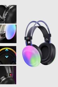 RGB Işıklı Kablosuz Kulaklık Bluetooth 5.3 800mAh Ergonomik IPX4 Dayanıklı