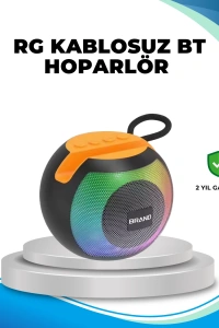 RGB Işıklı Taşınabilir Kablosuz Bluetooth Hoparlör