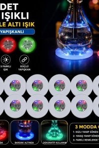 RGB LED Nargile Altı Işık 12’li Set