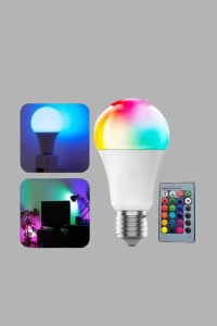 RGB Uzaktan Kumandalı LED Ampul 16 Renkli A Kalite Orijinal