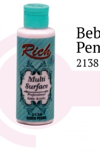 Rich Multi Surface 2138 Bebek Pembe Akrilik Boya 120 cc