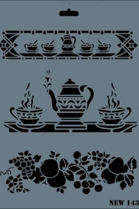Rich New Seri N-143 Stencil 35x25 cm