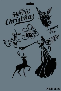 Rich New Seri N-216 Stencil 35x25 cm