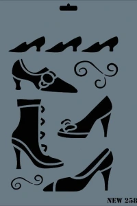 Rich New Seri N-258 Stencil 35x25 cm