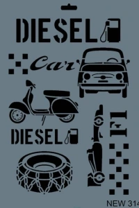 Rich New Seri N-314 Stencil 35x25 cm