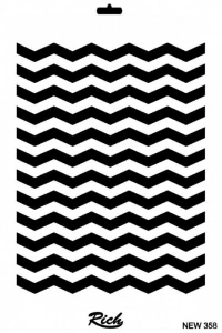 Rich New Seri N-358 Stencil 35x25 cm