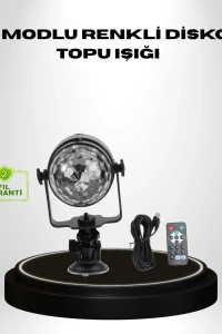 Ritme Duyarlı LED Disko Topu – Renkli Işık Gösterili Parti Lambası