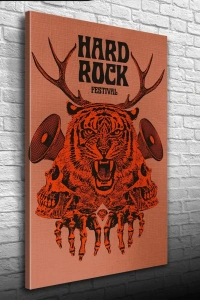 Rock Festival Afişi Kanvas Tablo 50 x 70
