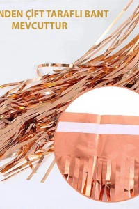 Rose Gold Püsküllü Kapı Perdesi