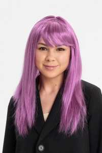 Rose Pembe Düz Kesim Peruk