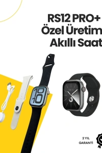 RS12 PRO+ 2025 Serisi Özel Üretim Full Ekranlı Akıllı Saat – Nabız ve Uyku Takibi, Bluetooth Arama, Garantili, Güçlü Batarya