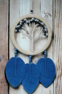 Rüya Kovan Hayat Ağacı Dream Catcher Mavi