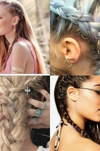 Saç Piercingi - Saç Yüzüğü - Gold