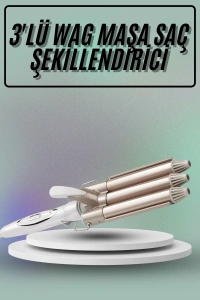 Saç Şekillendirici Wag Maşa Üçlü Yüksek Isı Ayarlı Seramik Kaplama