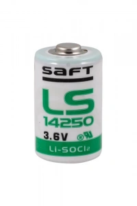 Saft LS 14250 3.6V 1/2 AA Size  Lithium Pil  (Li-SOCI2)