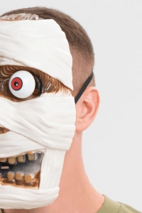 Sallanan Yaylı Oynar Gözlü Mumya Maskesi