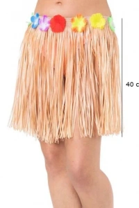 Saman Renk Püsküllü Hawaii Luau Hula Etek