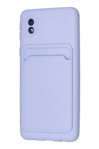 Samsung Galaxy A01 Core Kılıf Kelvin Kartvizitli Silikon - Lila