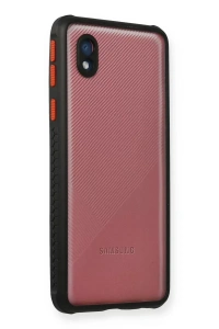 Samsung Galaxy A01 Core Kılıf Miami Şeffaf Silikon - Siyah