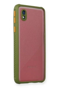 Samsung Galaxy A01 Core Kılıf Miami Şeffaf Silikon - Yeşil