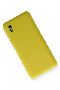 Samsung Galaxy A01 Core Kılıf Nano içi Kadife Silikon - Sarı