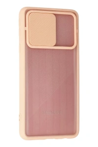 Samsung Galaxy A01 Core Kılıf Palm Buzlu Kamera Sürgülü Silikon - Pembe