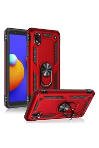 Samsung Galaxy A01 Core Kılıf Sofya Yüzüklü Silikon Kapak - Rose