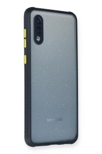 Samsung Galaxy A02 Kılıf Miami Şeffaf Silikon - Lacivert