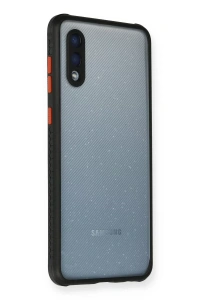 Samsung Galaxy A02 Kılıf Miami Şeffaf Silikon - Siyah