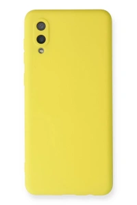 Samsung Galaxy A02 Kılıf Nano içi Kadife Silikon - Sarı