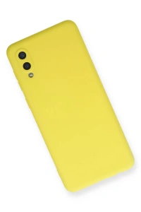 Samsung Galaxy A02 Kılıf Nano içi Kadife Silikon - Sarı