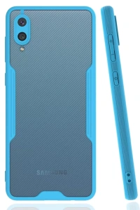 Samsung Galaxy A02 Kılıf Platin Silikon - Mavi