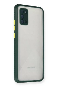 Samsung Galaxy A02S Kılıf Miami Şeffaf Silikon - Koyu Yeşil