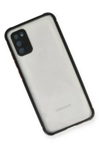Samsung Galaxy A02S Kılıf Miami Şeffaf Silikon - Siyah
