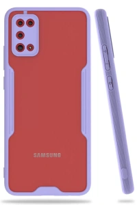 Samsung Galaxy A02S Kılıf Platin Silikon - Lila