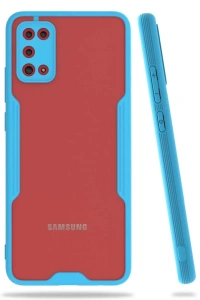 Samsung Galaxy A02S Kılıf Platin Silikon - Mavi