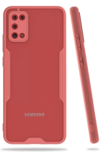 Samsung Galaxy A02S Kılıf Platin Silikon - Pembe