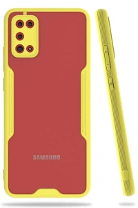 Samsung Galaxy A02S Kılıf Platin Silikon - Sarı