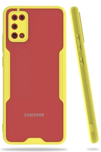 Samsung Galaxy A02S Kılıf Platin Silikon - Sarı