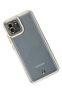 Samsung Galaxy A03 Kılıf Liva Lens Silikon - Beyaz