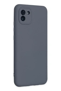 Samsung Galaxy A03 Kılıf Nano içi Kadife Silikon - Gri